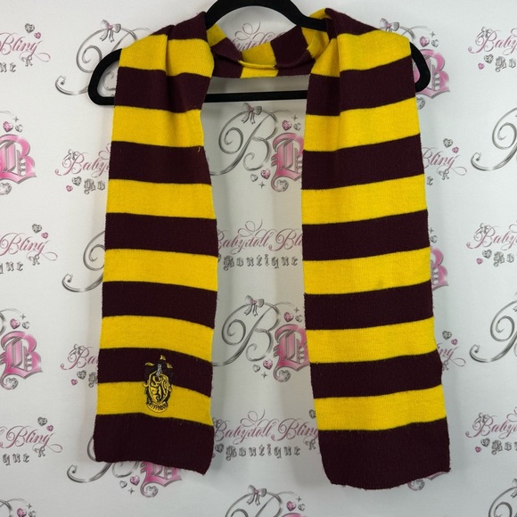 Wizarding World Of Harry Potter Accessories - Harry Potter scarf gryffindor Yellow and Maroon Striped Scarf knit